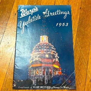 1953 Warp’s Yuletide Greetings Christmas songs and poems